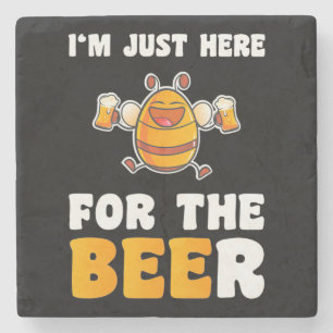 Beekeeper Gift I Am Just Here For The Bees Stone Coaster