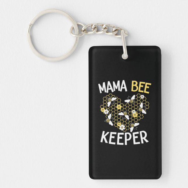 Beekeeper Gift | Mama Bee Keeper Key Ring (Front)