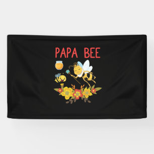 Beekeeper Gift Papa Bee Flowers Banner