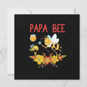 Beekeeper Gift   Papa Bee Flowers Invitation