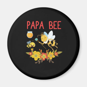 Beekeeper Gift   Papa Bee Flowers Magnet
