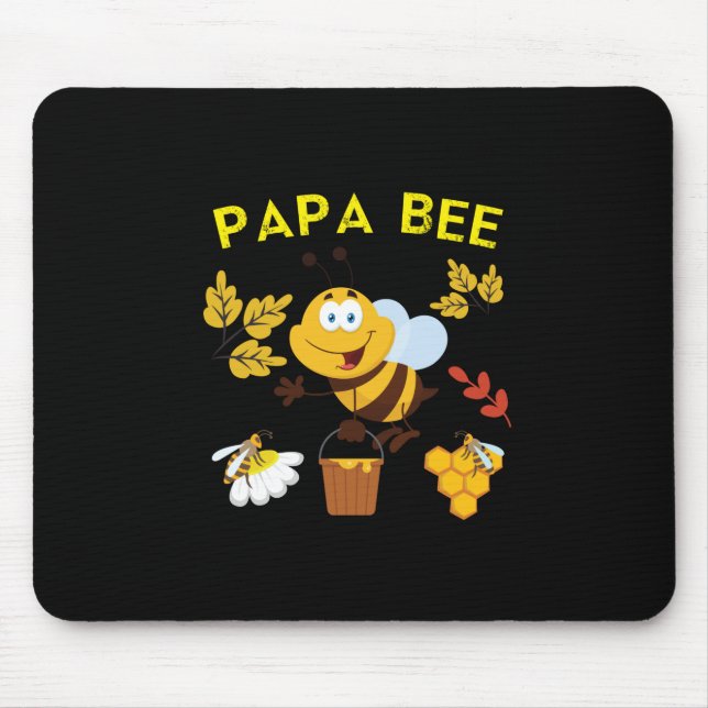Beekeeper Gift | Papa Bee Mouse Pad (Front)