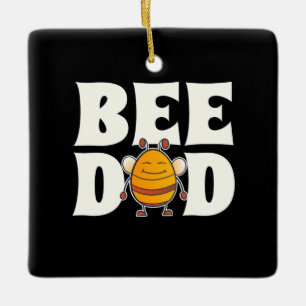 Beekeeper Gift Proud Bee Dad Ceramic Ornament