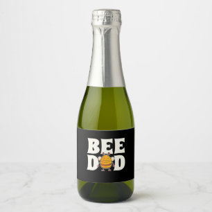 Beekeeper Gift Proud Bee Dad Sparkling Wine Label
