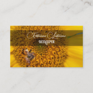 Beekeeper Honey Apiarist honey bee yellow flower Business Card