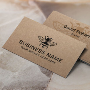 Beekeeper Honey Bee Apiary Rustic Kraft Business Card
