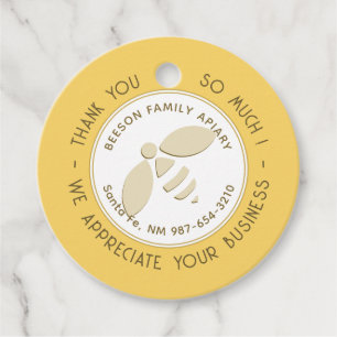 Beekeeper Honey Bee Thank you Promotional Gift Tag