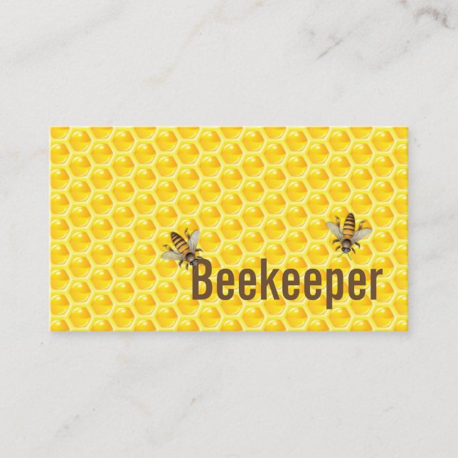 Beekeeper Honey Bees Professional Business Card (Front)