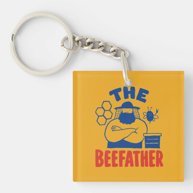 Beekeeper Humour The Bee Father Key Ring (Front)