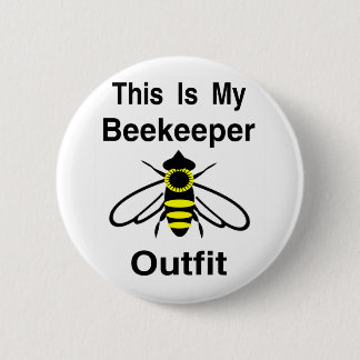 Beekeeper Outfit 6 Cm Round Badge