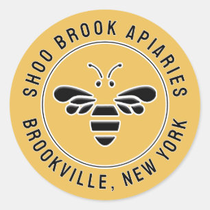Beekeeper’s Honeybee Apiary Name & Product Sticker