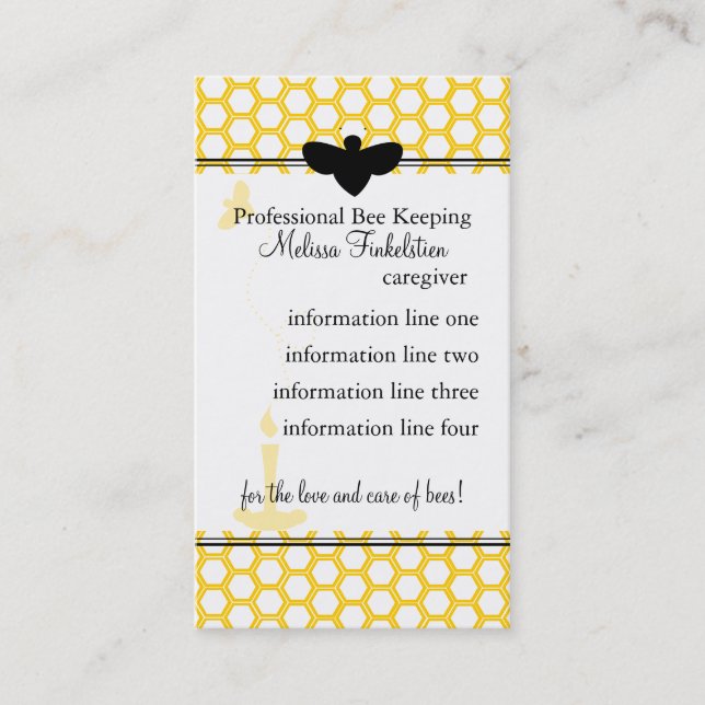 Beekeepers Card (Front)