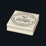Beekeeper's Honey Stamp with Vintage Skep Apiary<br><div class="desc">Stylised honeybee on a modern honey label for stamping your own product tags or honey labels.</div>