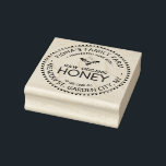 Beekeeper's Honey Stamp with Vintage Skep Apiary<br><div class="desc">Stylised honeybee on a modern honey label for stamping your own product tags or honey labels.</div>