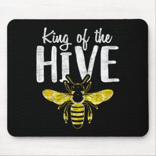 Beekeepers King Of The Hive Funny Bee Whisper Gift Mouse Pad