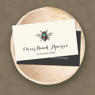 Beekeeping Bee with Blue Heart Apiary Business Card