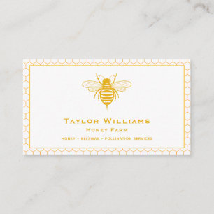 Beekeeping Beekeeper Honey Bee Farm Farmer Apiary Business Card