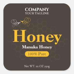 Beekeeping Editable Honey Jar Label Sticker