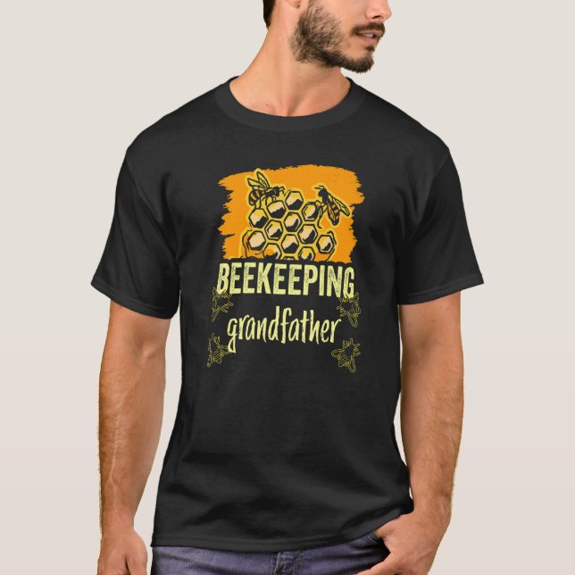 Beekeeping Grandfather Bees Sayings Beekeeper Hobb T-Shirt (Front)