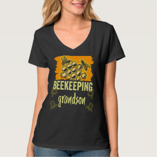 Beekeeping Grandson Beekeeper Sayings Hobby Bees T-Shirt
