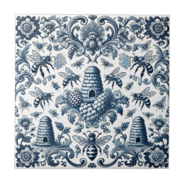 Beekeeping Stamps Ukraine Apiculture Vintage Tile