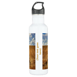 Been and Gone wheat field with Tractor Tracks 710 Ml Water Bottle