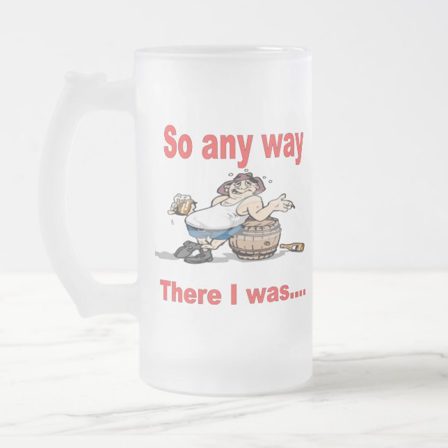 Been There Frosted Glass Beer Mug (Left)