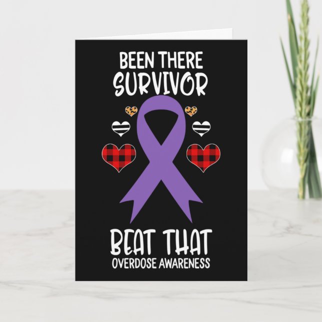 Been There Survivor Beat That Overdose Awareness R Card (Front)