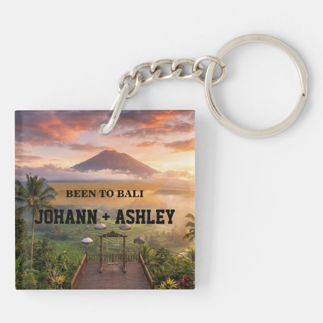 Been To Bali Indonesia Travel Souvenir Keychain (Back)