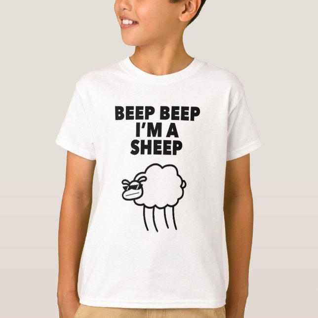 Beep Beep I'm A Sheep Meme Tee Shirt (Front)