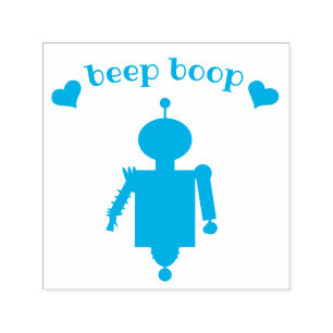 Beep Boop Cute Robot Stamp