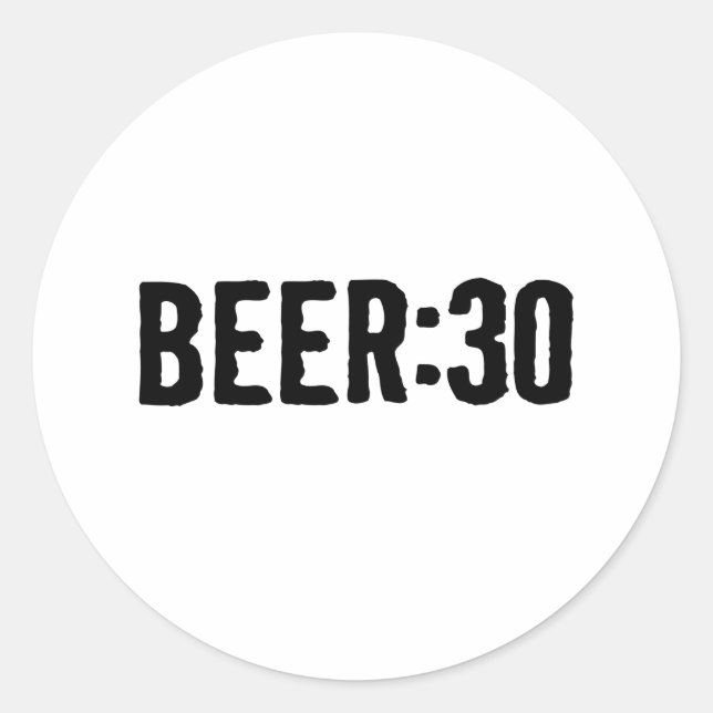 Beer : 30 classic round sticker (Front)
