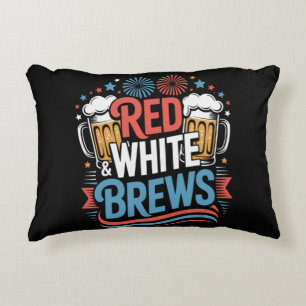 Beer 4th of July Decorative Cushion