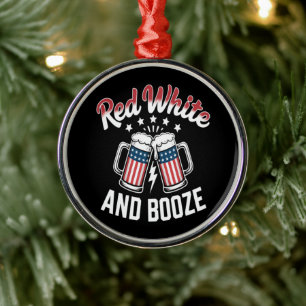 Beer 4th Of July , Patriotic Party Metal Tree Decoration