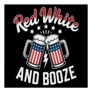 Beer 4th Of July , Patriotic Party Poster