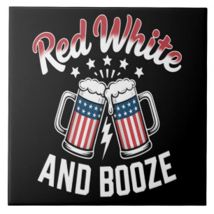 Beer 4th Of July , Patriotic Party Tile