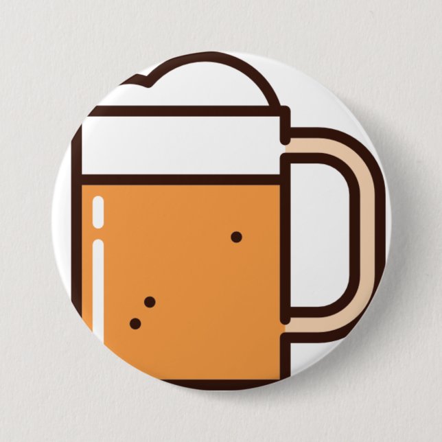 beer 7.5 cm round badge (Front)
