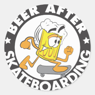Beer After Skateboarding Sticker