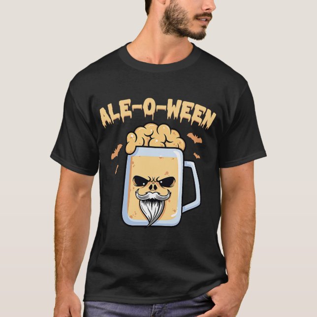 Beer  Ale O Ween  Halloween  Trick Or Treat  Costu T-Shirt (Front)