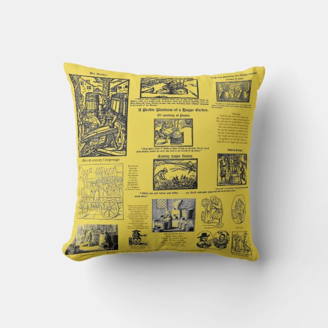 "Beer  Ale Vintage History" Cushion (Front)