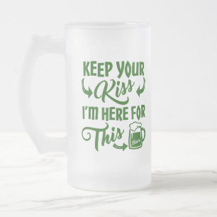 Beer Allegiance Funny Irish Drinking Frosted Glass Beer Mug
