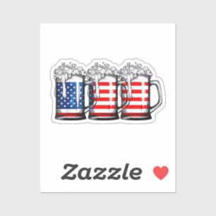 Beer American Flag 4th of July Men Women Merica Dr