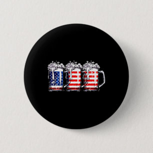Beer American Flag 4th Of July Men Women Merica Dr 6 Cm Round Badge
