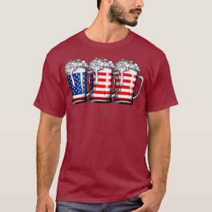 Beer American Flag T shirt 4th of July Men Women