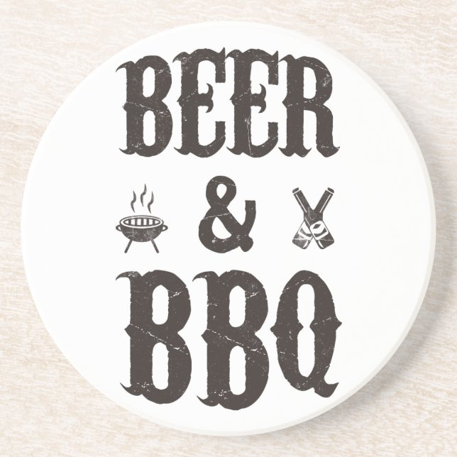 Beer and BBQ Coaster (Front)