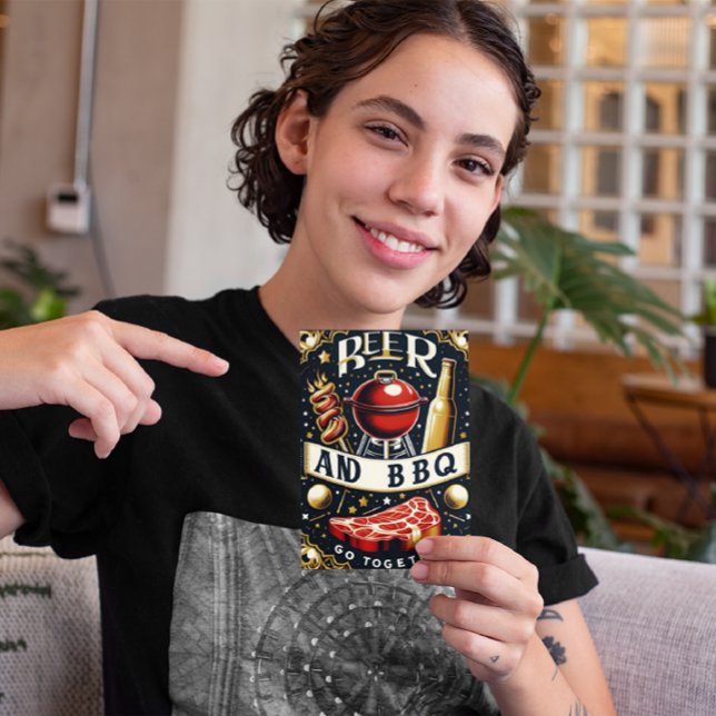 Beer And BBQ Go Together Postcard (Creator Uploaded)