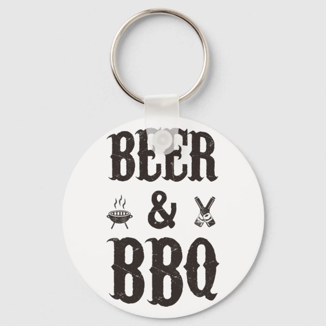 Beer and BBQ Key Ring (Front)