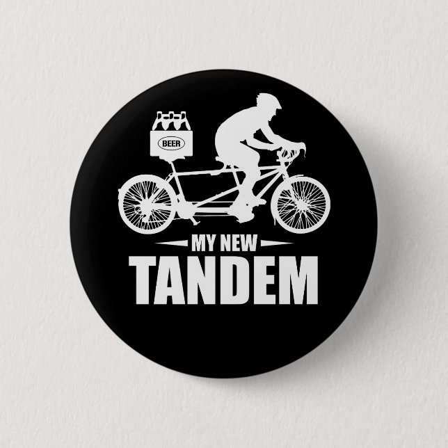 Beer And Bike Is A Perfect Tandem 6 Cm Round Badge (Front)