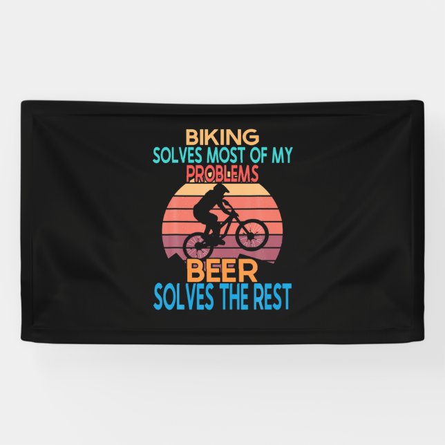 Beer And Biking Birthday Banner (Horizontal)