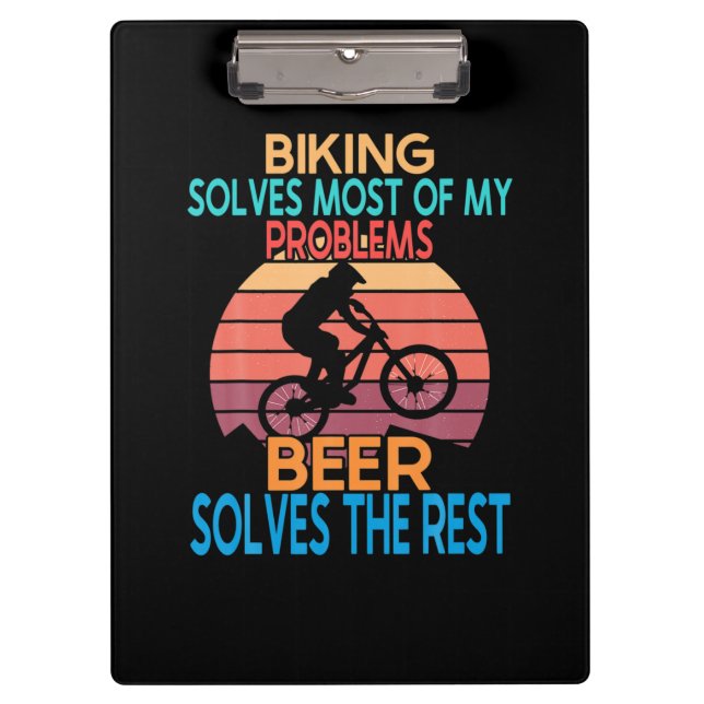 Beer And Biking Birthday Clipboard (Front)